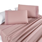 Jogo De Lençol King Yara Bordado 4pç 100% Poliéster - Rosa