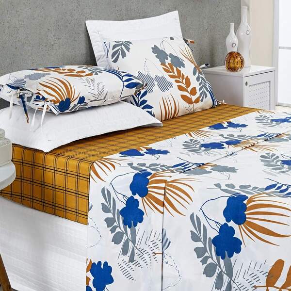 Jogo De Lençol King Yasmin Micropercal 4pç Leav