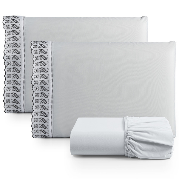 Jogo De Lençol Lese Percal 180 Fios Padrão 3 Peças Barato - C