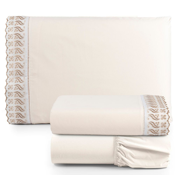 Jogo De Lençol Lese Percal 180 Fios Solteiro 3 Peças Barato -