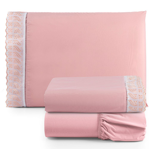 Jogo De Lençol Lese Percal 180 Fios Solteiro 3 Peças Barato -
