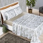 Jogo De Lençol Lotus Queen 4 Peças Cetim Brilhante Toque Suav