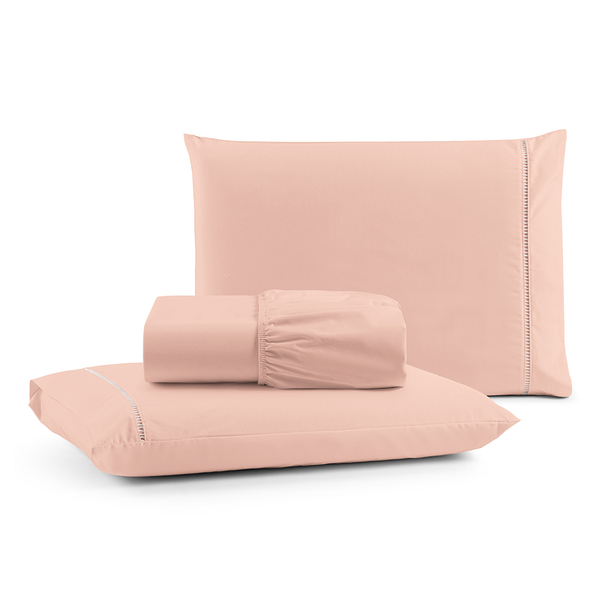 Jogo De Lençol Luiza Queen 3 Pçs Percal 100% Algodão 180 Fios