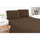 Jogo De Lençol Microfibra Liso Tabaco 4 Peças Queen Size