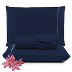 Jogo De Lençol Micropercal 400 Fios King 3 Peças Barato - Mar