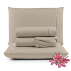 Jogo De Lençol Micropercal 400 Fios King 4 Peças Barato - Ave