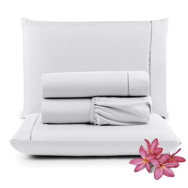 Jogo De Lençol Micropercal 400 Fios Padrão 4 Peças Barato - B