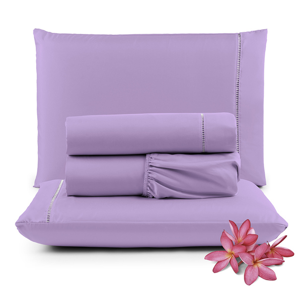 Jogo De Lençol Micropercal 400 Fios Queen 4 Peças Barato - Li