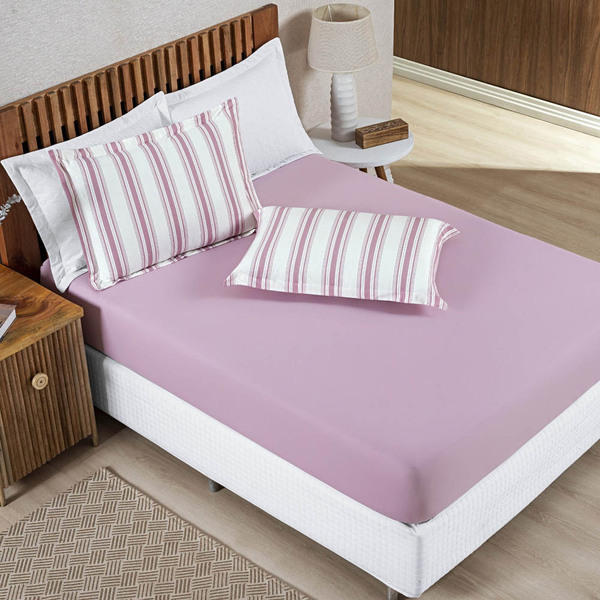 Jogo De Lençol Mimis Casal 3 Peças Malha 100% Algodão Extra M