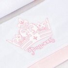 Jogo De Lençol Mini Berço Menina Branco / Rosa Princesa De Ma