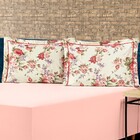 Jogo De Lençol P/ Cama Box Complet Floral Rosê King 03 Peças