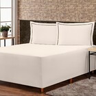 Jogo De Lençol P/ Cama Box Complet Palha King 03 Peças - Perc