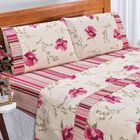 Jogo De Lençol Padrão Magnata 4 Peças - Floral Rosê