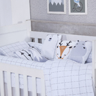 Jogo De Lençol Berço Americano Percal 150 Fios 100% Algodão