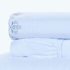 Jogo De Lençol Para Cama Queen Size Branco / Prata 100% Algod