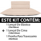 Jogo De Lençol Para Chiqueirinho Cercadinho Mini Berço 100 Al