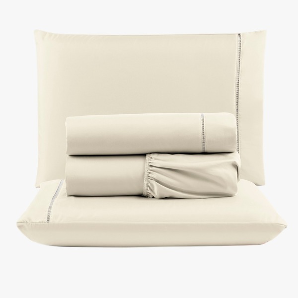 Jogo De Lençol Peletizado 400 Fios Casal 4 Peças Barato - Cas