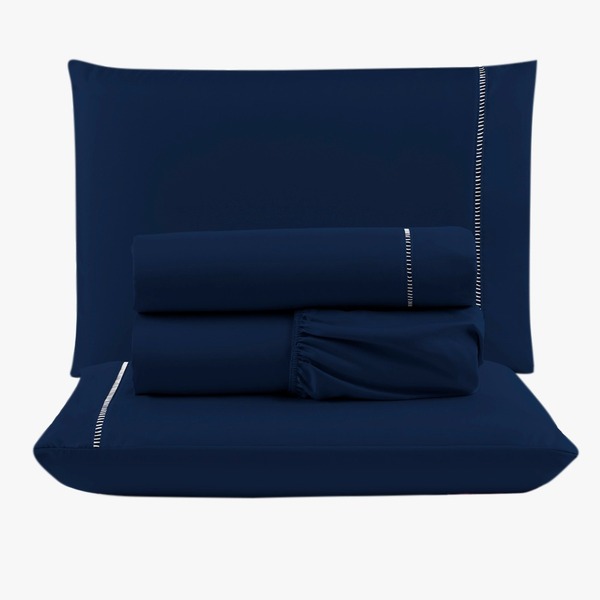 Jogo De Lençol Peletizado 400 Fios Queen 4 Peças Barato - Cas