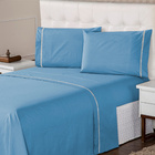 Jogo De Lençol Percal 180 Fios Suave Feito Algodão Queen Pont