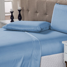 Jogo De Lençol Percal 200 Fios Super Macio Queen 4 Peças Azul