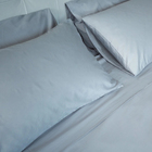 Jogo De Lençol Percal 3 Pçs 400 Fios Ponto Palito Casal Cinza