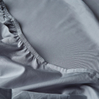 Jogo De Lençol Percal 3 Pçs 400 Fios Ponto Palito King Cinza