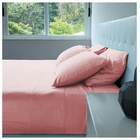 Jogo De Lençol Percal 400 4 Peças Fios Ponto Palito Casal Ros