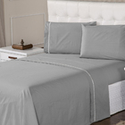 Jogo De Lençol Percal 400 Fios Suave Feito Algodão King 3 Peç