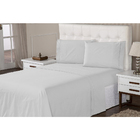Jogo De Lençol Percal 400 Fios Suave Feito Algodão King 3 Peç