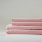 Jogo De Lençol Percal 4 Peças 400 Fios Ponto Palito King Rosê