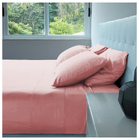 Jogo De Lençol Percal 4 Peças 400 Fios Ponto Palito King Rosê