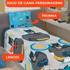Jogo De Lençol Personagens Batman Solteiro Lepper 2 Peças Mic