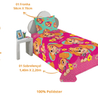 Jogo De Lençol Personagens Patrulha Canina Menina Solteiro Le