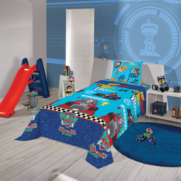 Jogo De Lençol Personagens Patrulha Canina Menino Solteiro Le