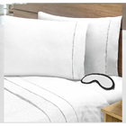 Jogo De Lençol Ponto Palito 400 Fios Com 3 Pçs  Casal Padrão