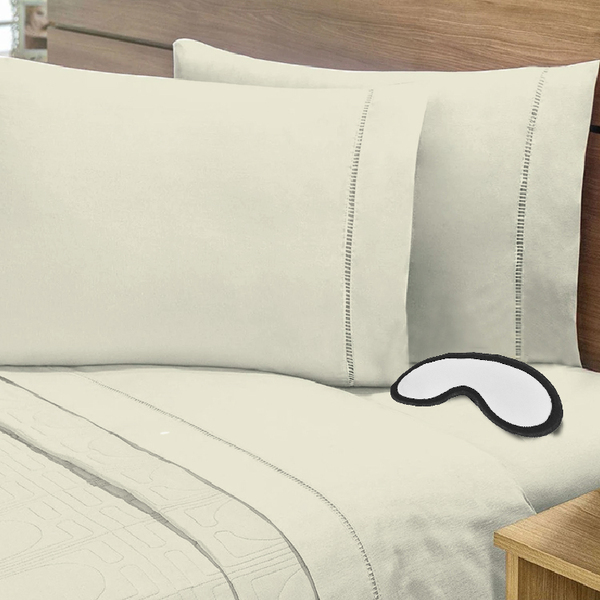 Jogo De Lençol Ponto Palito 400 Fios Com 4 Pçs  Queen Casen P