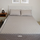 Jogo De Lençol Queen 100% Algodão 3pçs Com Fronhas Estampado