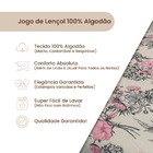 Jogo De Lençol Queen 3 Pçs Estampado 100% Algodão Elástico Pa