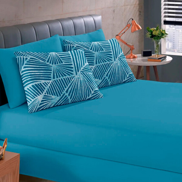 Jogo De Lençol Queen 3 Peças Estampado De Malha Com Algodão C