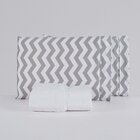 Jogo De Lençol Queen 3 Peças Percal Algodão 180 Fios Chevron