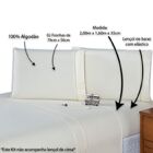 Jogo de Lençol Queen 400 Fios 3 Peças - Palha