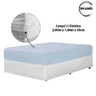 Jogo de Lençol Queen 400 Fios 4 Peças - Azul