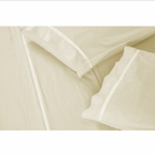 Jogo De Lençol Queen 400 Fios 4 Peças Bege Ponto Palito Casa