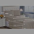 Jogo De Lençol Queen 400 Fios 4 Peças Marfim Ponto Palito Cas