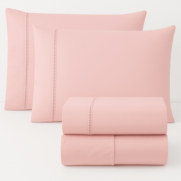 Jogo de Lençol Queen 400 Fios 4 Peças - Rosa