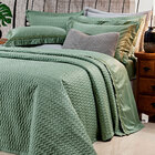 Jogo De Lençol Queen 400 Fios Egípcio Verde 100% Algodão Bord