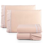 Jogo De Lençol Queen 4 Peças Basic Percal 180 Fios Lese Borda