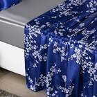 Jogo De Lençol Queen Alya Cetim Estampado 4 Peças - Azul Egip