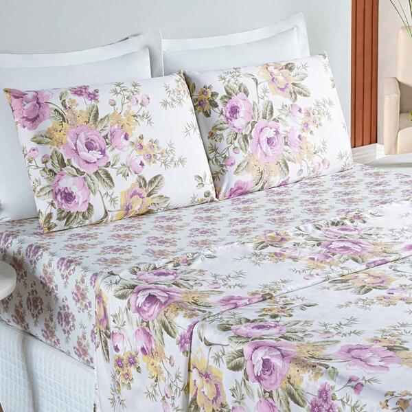 Jogo De Lençol Queen Bouti Estampado 4 Peças - Aurora