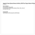 Jogo De Lençol Queen Branco 300 Fios Toque Macio 4 Peças